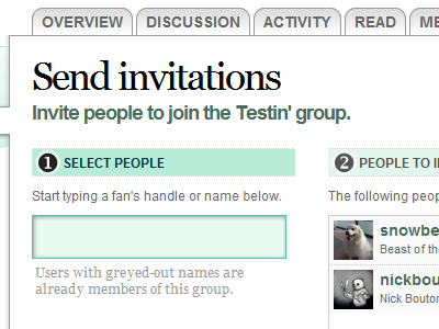 Protagonize Group Invite autocomplete forms groups invite protagonize
