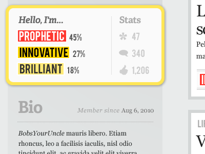 Fusist profile stats at-a-glance