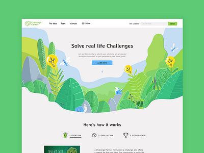 Challenge Garden blockchain design startup ui webdesign website