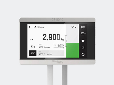 Interface design for industrial scales