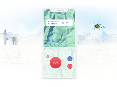 Emergency rescue app concept gps mountain rescue rescue sos ui ux uxdesign uxui