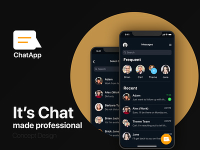 Chat App Concept Design chat app minimal mobile app ui ux