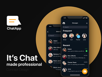 Chat App Concept Design chat app minimal mobile app ui ux
