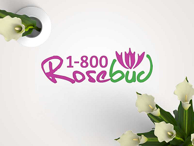 #ThirtyLogos - 1-800-Rosebud brand branding calla design flowers logo rose rosebud