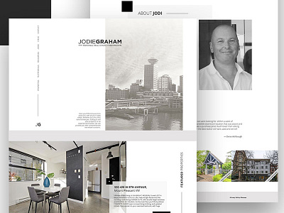 JG Real Estate Website clean minimalist modern web design white