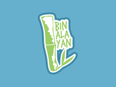 Binangonan, Rizal Sticker blue design green icon illustration leaf logo minimal typography