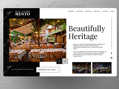 Old Restaurant Website Concept