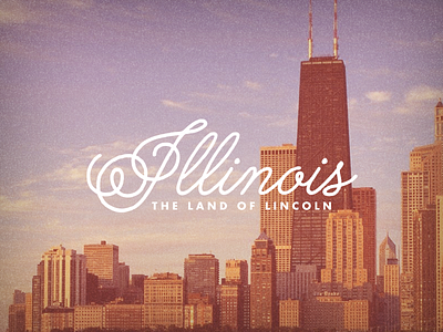 Illinois bold chicago futura illinois lane lincoln melany script state