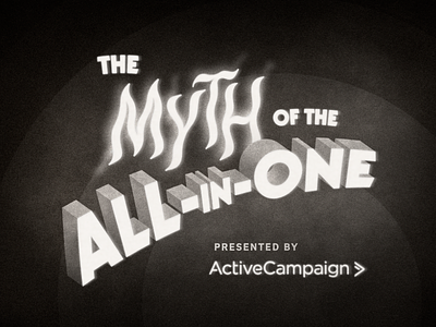 The Myth of the All-in-One film film title horror kabel lettering macabre movie noir noise noisy old old movie title title card typography vintage