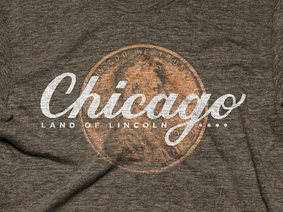 Chicago tee bureau chicago cotton lettering lincoln script shirt t shirt tee