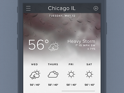 Weather app UI