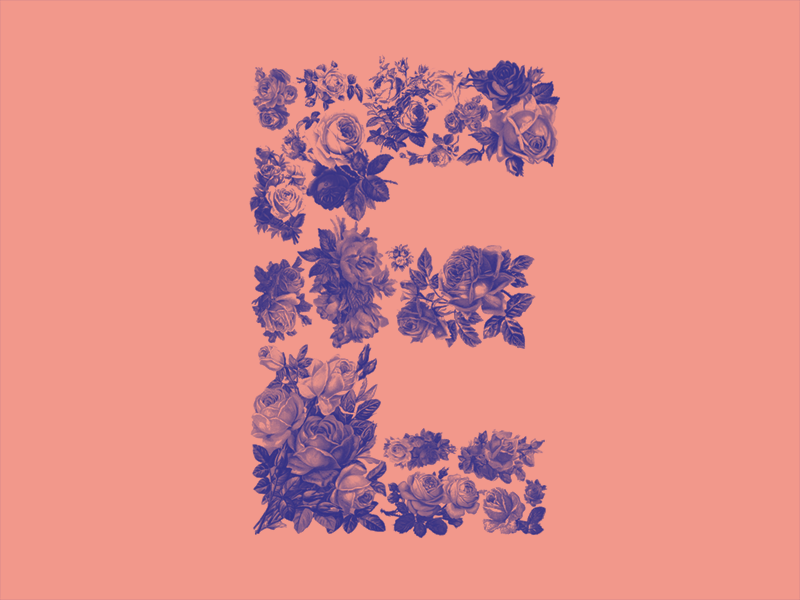 #Typehue 5: E type letter dropcap e typehue
