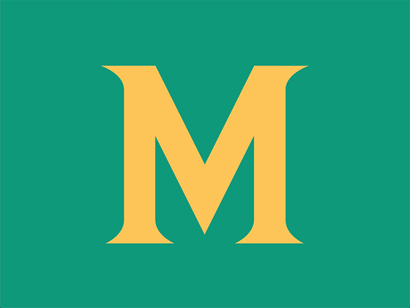#Typehue 13: M 36 days of type adobe xd dropcap gothic green illustrator letter lettering m type type animation typehue typography vector yellow