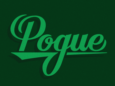 Pogue Script day grain green happy illustrator italic lettering patricks pogue saint script type typography vector