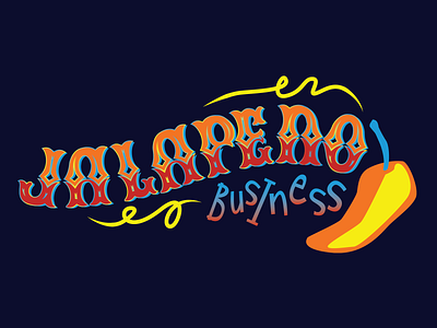 Jalapeno Business branding design hand lettered hand lettering hand lettering logo illustration illustrator lettering logo type typography vector