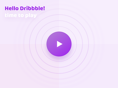 Hello Dribbble! button dribbble icon play