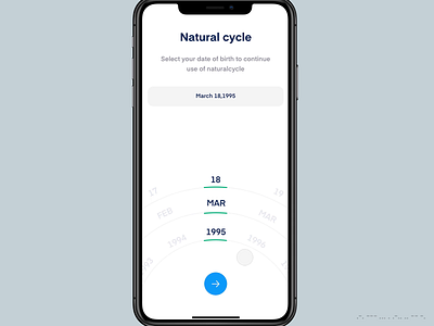 Natural Cycle cycle fertility mobile design mobile ui ovulation periods pregnancy track periods ui ux uxdesign