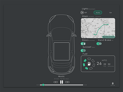 Daily UI/UX #1 - In Car Dash