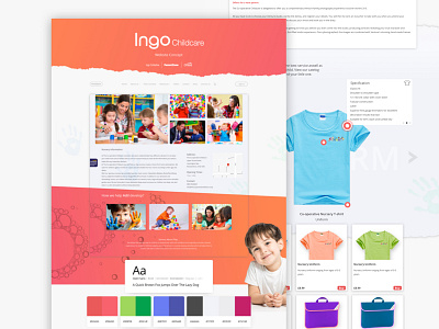 Ingo Childcare Concept childcare concept design ui user experience user interface ux website