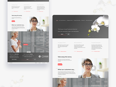 Funeral Website Concept concept funeral graphic design ui user experience user interface ux website