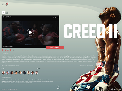 Creed 2 UI (update) brand branding concept creed design film movie ui user interface ux website