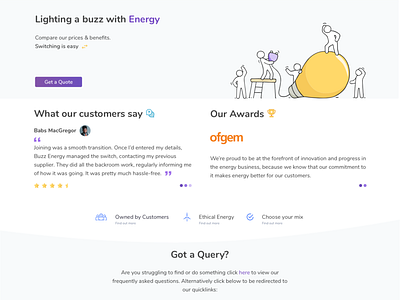 Energy Concept - Landing Page energy landing page lightning logo ui user interface ux website wind