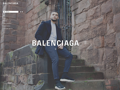 A Balenciaga Concept art art direction balenciaga branding conceptual design fashion fashion brand ui ux webdesign website
