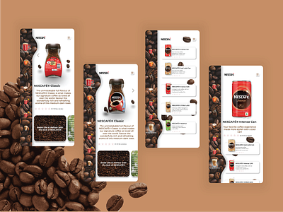 Nescafe Ui Design Concept 3d animation app branding coffee design graphic design illustration logo motion graphics typography ui ux vector