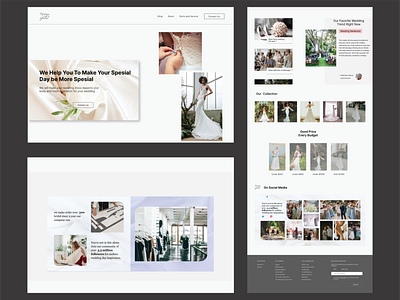 Concept Web Design Bridal app bridal design graphic design monochrome ui uiux ux web design