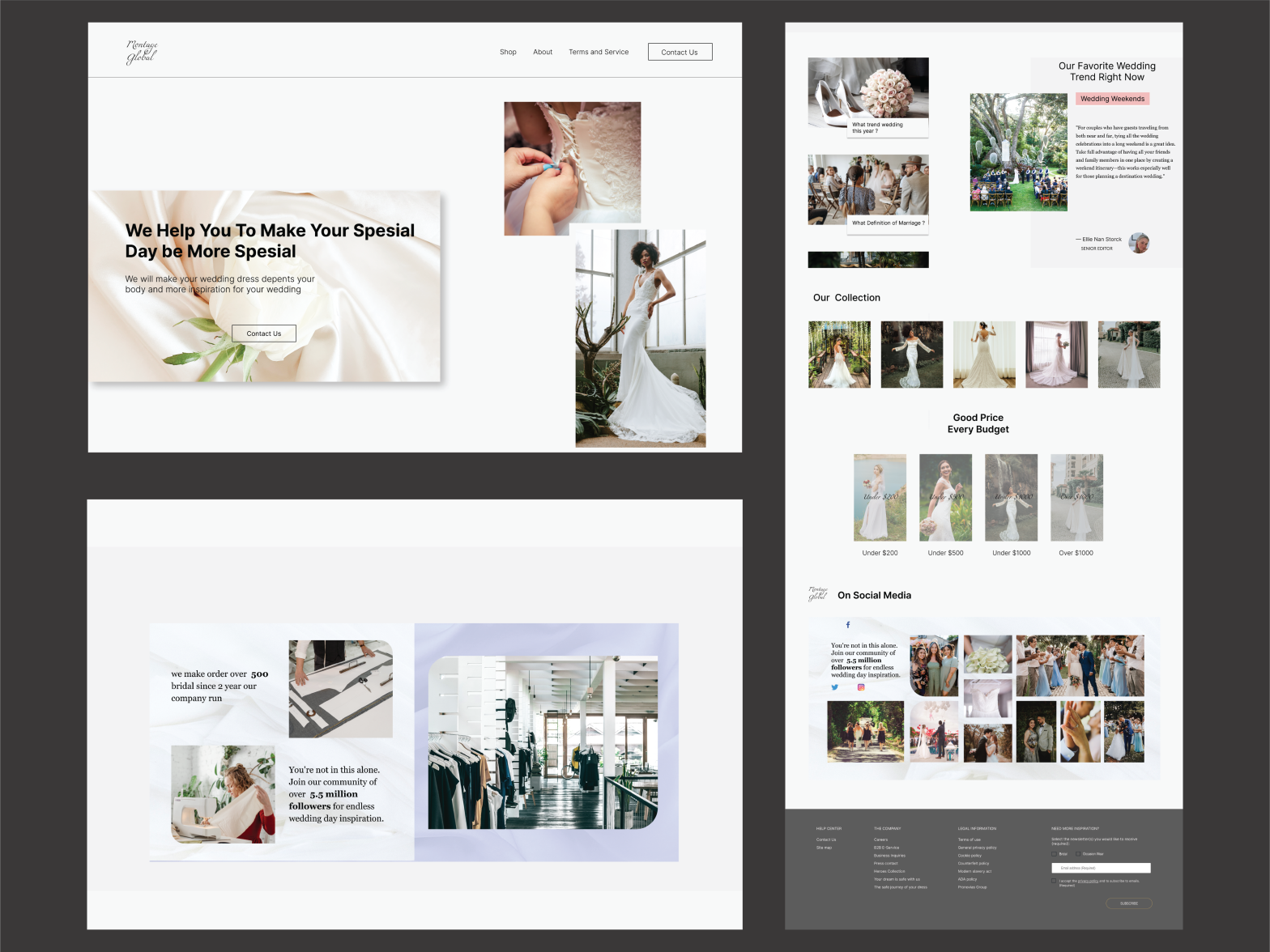 Concept Web Design Bridal by Angga Pramudia on Dribbble