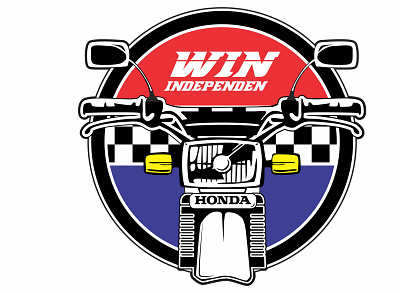 Win Independen Logo Design branding classic design graphic design honda honda win illustration independen day logo logo design motorcycle ui ux vector