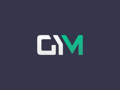 Gym designer fitness gym health lettering logo minimal sport workout