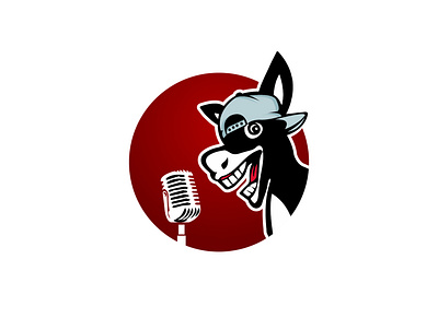 Donkey Podcast Logo character design donkey donkeyspeak illustration mascot podcast podcast logo vector