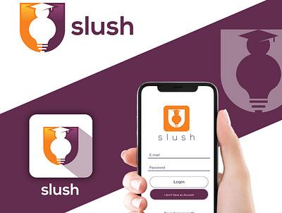 Slush Study App Logo app appdesign applogo branding design flat icon logo mobileapp slush study studylogo ui ux vector wordmarklogo