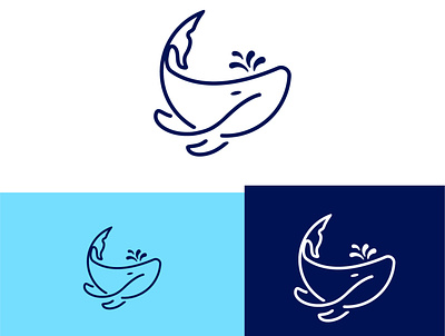 Whale Fish Logo branding character design emoji emojilogo fish fishlogo flat flatlogo graphic design icon illustration logo sea sealogo vector water waterlogo whale whalelogo