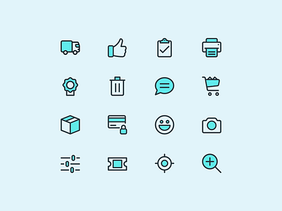 Stroked Iconography e-commerce flat icon iconography icons shopping stroke ui ux