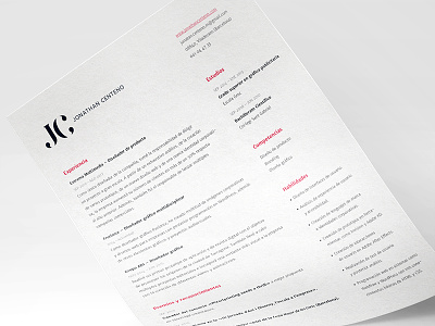 Resume '18 curriculum vitae cv editorial resume typography