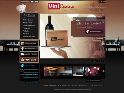 Vini, Paste e Pizze pizzas pâtes restaurant italien vin webdesign webdevelopment
