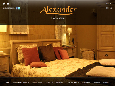 Alexander css3 design décoration html5 jquery meubles mobilier
