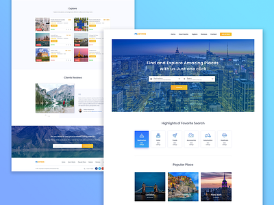 Listing Landing Page Concept adobe xd directory exploration landing page listing website