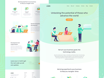Consultancy agency landing page exploration agency consultancy exploration illustration landing page layout minimal typography ui user experience user interface ux vector website webui