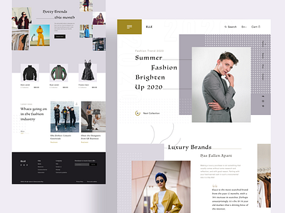 Fashion landing page exploration design ecommerce exploration fashion landing page minimal task typogaphy user experience user interface ux website