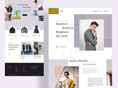 Fashion landing page exploration