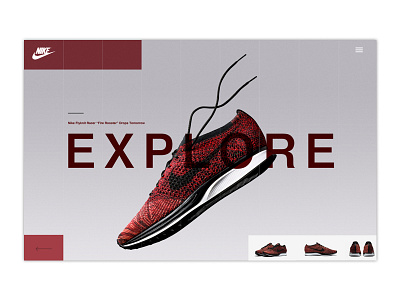 Nike Shoe Splashpage Concept Design application design ui uidesign ux uxdesign web design. web designer