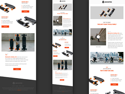Boosted Board Email Template Concept app design application design ui ui design ux ux design web design. web designer