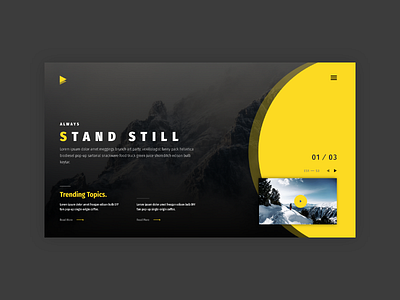 STAND STILL Web Design Concept app design application design ui ui design ux ux design web design. web designer