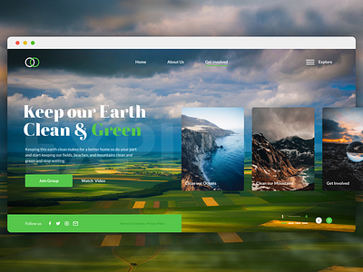 Earth day conceptual web design.