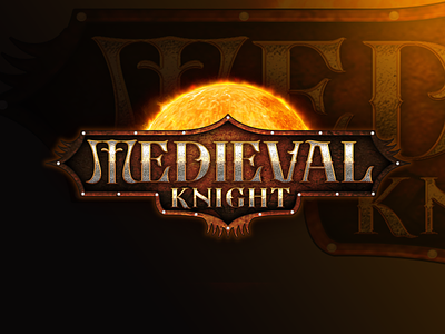 Medieval Knight Logo 3d animation branding design game graphic design illustration logo medieval medieval knight logo motion graphics ui ux vector