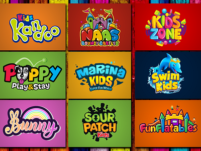 Kids logo design 3d animation branding business creativeart design game graphic design illustration logo motion graphics ui ux vector