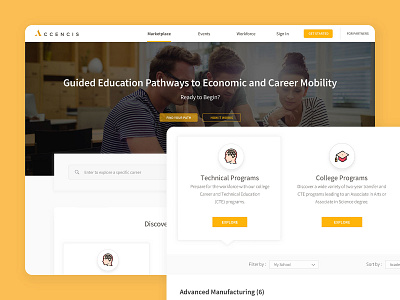 Accencis - Education Portal illustration ui design user experience ux design web app web design